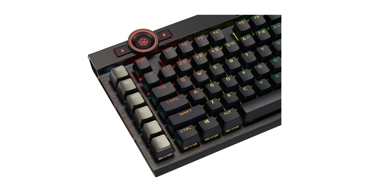 DE-Layout, OPX K100 Corsair Gaming-Tastatur Corsair RGB, schwarz,