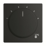 0 Zentralscheibe Temperatur rund 1794 R-885, Thermostat schwarz, Retail