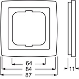 Busch-Jaeger Rahmen 1-fach weiß, Retail