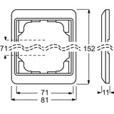 Busch-Jaeger Rahmen zwei-fach senkrecht alpha platin, Retail