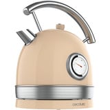 Cecotec Thermosense 420 Vintage Light Beige, Wasserkocher beige/edelstahl, 2.200 Watt, 1,8 Liter