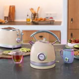 Cecotec Thermosense 420 Vintage Light Beige, Wasserkocher beige/edelstahl, 2.200 Watt, 1,8 Liter