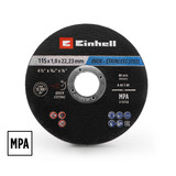 EINHELL Trennscheibe dünn, Ø 115 x 1,0mm, 10 Stück für Winkelschleifer