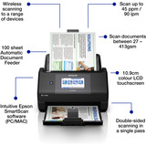 Epson Epson Workforce ES-590W, Einzugsscanner schwarz