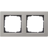 Gira Abdeckrahmen zweifach Edelstahl mit Klemmbefestigung, Schutzart IP20, Unterputzmontage edelstahl, Retail