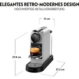 Krups Nespresso CitiZ XN741B, Kapselmaschine silber