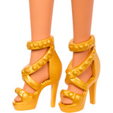 Mattel Turniertänzerin Modepuppe mit Tanzpokal Zubehör braun