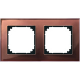 Merten Rahmen Glas zweifach waagerecht und senkrecht montierbar glänzend transparent Retail