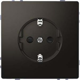 Merten Schutzkontakt-Steckdose mit Steckklemmen, Unterputz, erhöhtem Berührungsschutz anthrazit, Retail