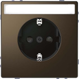 Merten Schutzkontaktsteckdose mit Schriftfeld bronze, Retail