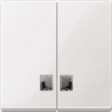 Merten Wippe mit Symbolfenster für Serienschalter, zweiteilige Taste, glänzend, Thermoplast weiß (glänzend), Retail