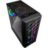 Sharkoon RGB HEX Generalüberholt, Tower-Gehäuse schwarz, Seitenteil aus gehärtetem Glas