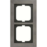 Busch-Jaeger Abdeckrahmen 2-fach, Abdeckung grau, Retail