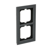 Busch-Jaeger Abdeckrahmen 2-fach, Abdeckung grau, Retail