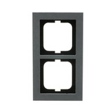 Busch-Jaeger Abdeckrahmen 2-fach, Abdeckung grau, Retail