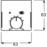 Busch-Jaeger Temperaturregler Abdeckung, Thermostat Retail
