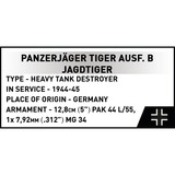 COBI Panzerjäger TIGER Ausf. B Jagdtiger, Konstruktionsspielzeug 