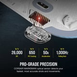 Corsair M75 WIRELESS, Gaming-Maus weiß