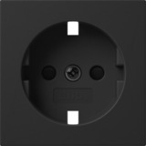 Gira Abdeckung für Schutzkontaktsteckdose Typ F 16 Ampere 250 Volt mit erhöhtem Berührungsschutz schwarz (matt), Retail