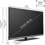 JVC LT-32VQF555D, QLED-Fernseher 80 cm (32 Zoll), schwarz, FullHD, Tripple Tuner, VIDAA-Betriebssystem