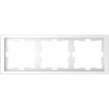 Merten Rahmen dreifach Lotosweiß D-Life MEG4030-6535, Abdeckrahmen, glänzend, Kunststoff weiß (glänzend), Retail
