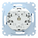 Merten Schutzkontaktsteckdose mit Schriftfeld blau, Retail