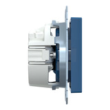 Merten Schutzkontaktsteckdose mit Schriftfeld blau, Retail