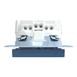 Merten Schutzkontaktsteckdose mit Schriftfeld blau, Retail