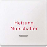 Merten Wippe Kontrollfenster Fenster Schalter Einsatz mit Aufdruck Heizung Notschalter weiß, Retail