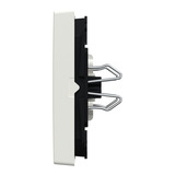 Merten Wippe für Serienschalter, zweiteilige Taste, glänzende Thermoplast-Abdeckung weiß (glänzend), Retail