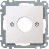 Merten Zentralplatte mit Einlochbefestigung und Schraubbefestigung für Befehlsgerät, Abdeckung weiß, Retail
