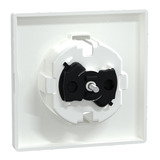 Merten Zentralplatte mit erhöhtem Berührungsschutz aus Thermoplast weiß, Retail