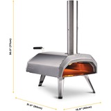 Ooni Karu 12, Pizzaofen edelstahl, Multi-Brennstoff, für Pizzen bis ca. Ø 31cm