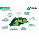 Vango Tunnelzelt Omega 350 grün/grau, Modell 2024