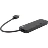 i-tec Metal HUB 4 Port mit On/Off Switches, USB-Hub schwarz
