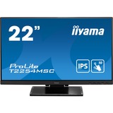 iiyama ProLite T2254MSC-B1AG, LED-Monitor 55 cm (22 Zoll), schwarz, FullHD, IPS, Touchscreen