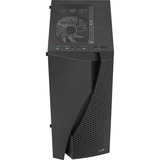 Aerocool Wave-G-BK-v3, Tower-Gehäuse schwarz, Gehärtetes Glas