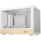 DeepCool CH260 WOOD, Tower-Gehäuse weiß/holz, Tempered Glass