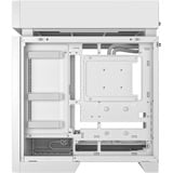 DeepCool CL6600 WH, Tower-Gehäuse weiß/holz, Tempered Glass