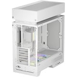 DeepCool CL6600 WH, Tower-Gehäuse weiß/holz, Tempered Glass