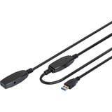 Digitus Aktives USB 3.2 Gen 1 Verlängerungskabel, 20 Meter schwarz, Repeater Kabel