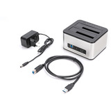 Digitus Dual SATA HDD Docking Station, Dockingstation silber/schwarz, USB 3.0, 2,5"/ 3,5"