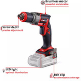 EINHELL Professional Akku-Trockenbauschrauber TP-DY 18 Li BL - Solo, 18Volt rot/schwarz, ohne Akku und Ladegerät, in E-Box