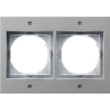 Gira Abdeckrahmen 2 fach TX 44, Abdeckung aluminium, Retail