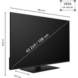 JVC LT-43VF5355, LED-Fernseher 108 cm (43 Zoll), schwarz, FullHD, Tripple Tuner, Smart TV, TiVo Betriebssystem