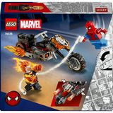 LEGO 76335 Marvel Super Heroes Spider-Man vs. Ghost Rider auf seinem Motorrad, Konstruktionsspielzeug 