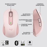 Logitech Signature M650 L Wireless, Maus rosa, Größe L, Chromebook zertifiziert