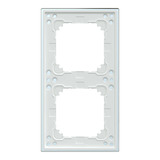 Merten Echtglasrahmen zweifach weiß (glänzend), Retail