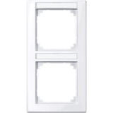 Merten Rahmen 2-fach mit Beschriftungsträger, glänzend, Typ 470225 weiß (glänzend), Retail