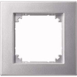 Merten Rahmen einfeldrig für bündigen Einbau Typ 488160 aus Thermoplast, matt, Unterputz aluminium, Retail